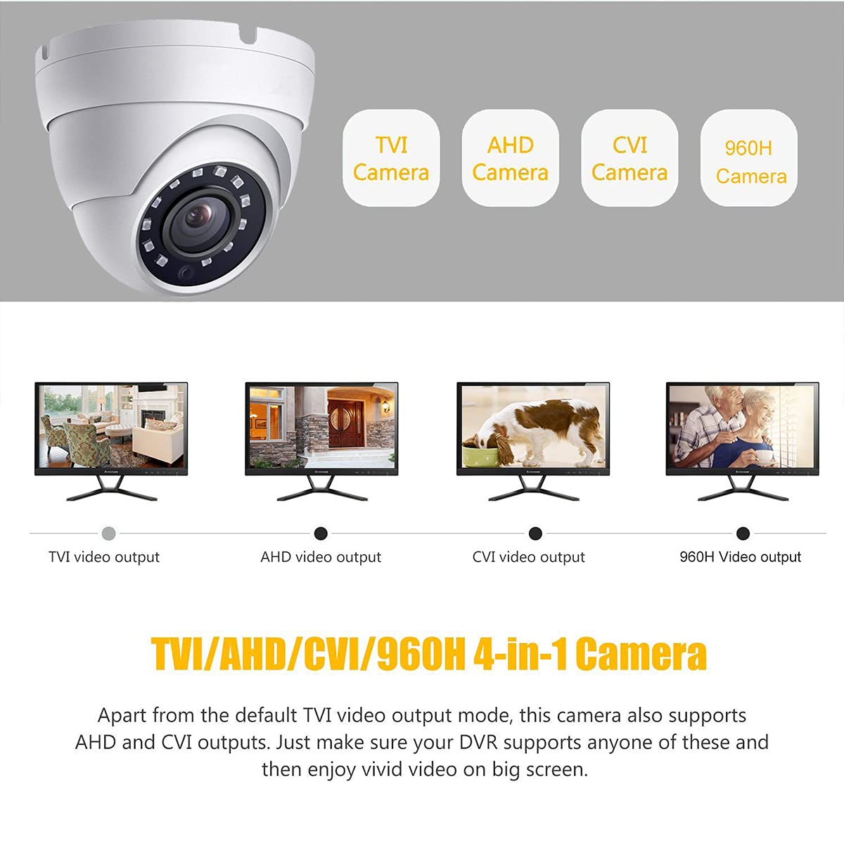 2MP Dome TVI AHD CCTV