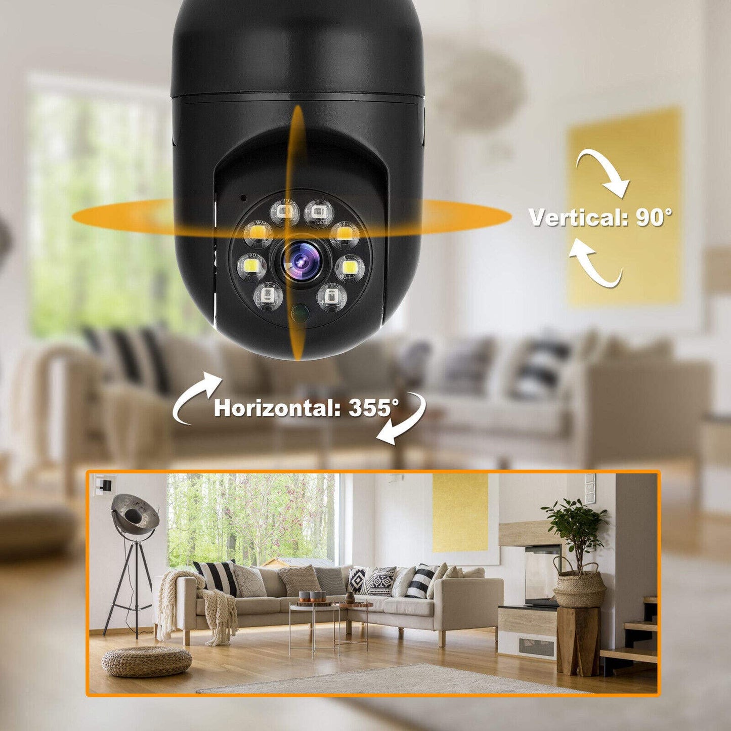 Smart Security Camera with E26/E27 Connector