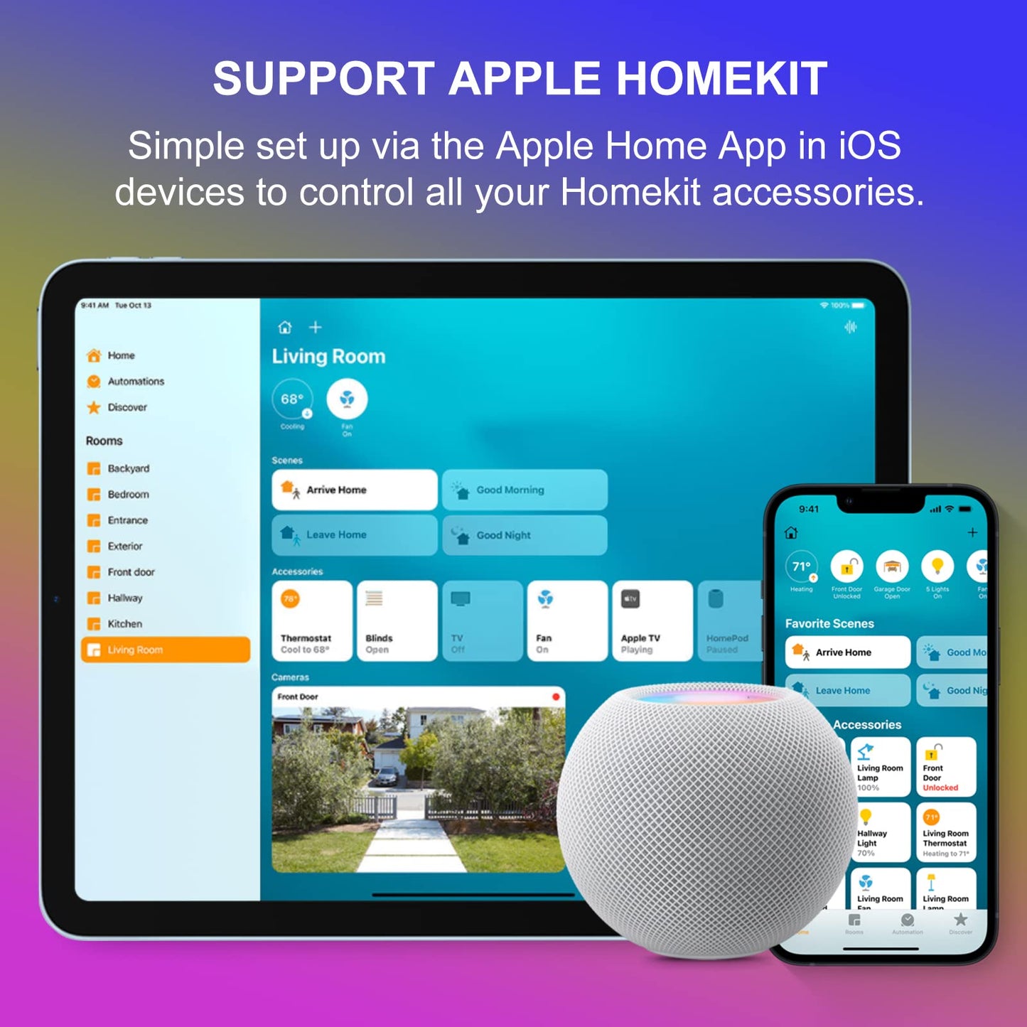 Compatible with Alexa and Google Assistant