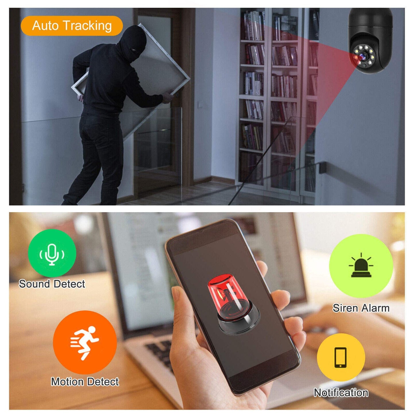 Smart Security Camera with E26/E27 Connector