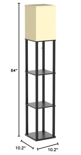 Floor Lamp with Shelves