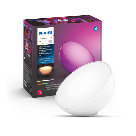 Smart Portable Dimmable Table Lamp, White - White and Color Ambiance LED Color-Changing Light - 1 Pack - Indoor and Outdoor Use - Control with Hue App or Voice Assistant